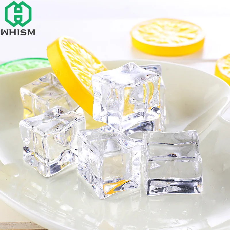再利用可能な透明な偽の角氷,人工アクリルクリスタル,ウイスキードリンクのディスプレイ,写真アクセサリー,結婚披露宴の装飾,5個