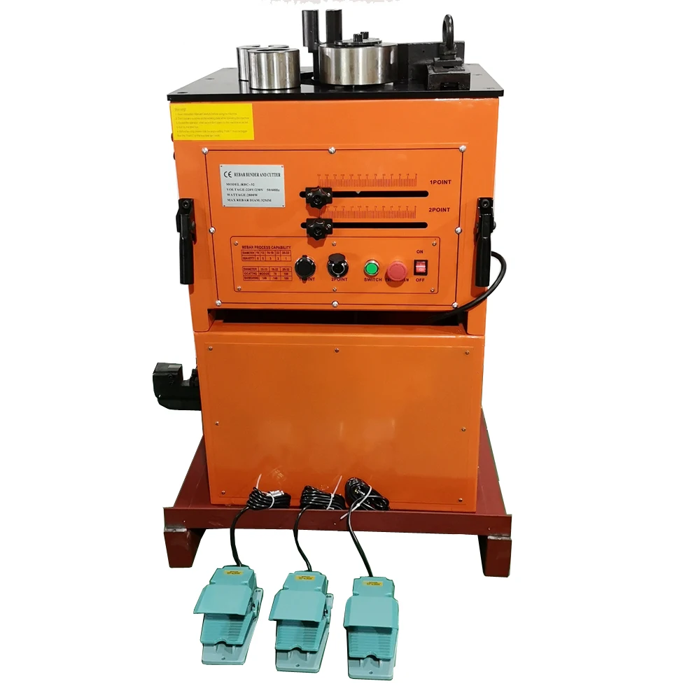 Gli strumenti di piegatura della piegatrice d'acciaio della barra dello strumento multifunzionale RBC-32 la curva del tondo per cemento armato e tagliano la gamma 6-25mm
