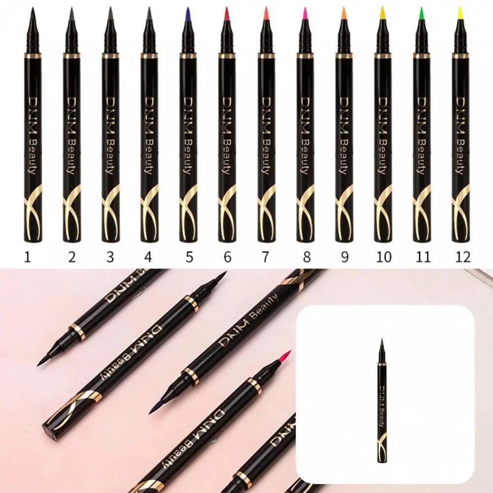 Natural 2ml Tube Waterproof Smudge-Proof Cosmetic Eye Liner Pencil Liquid Eyeliner Pen Soft Tip   for Party