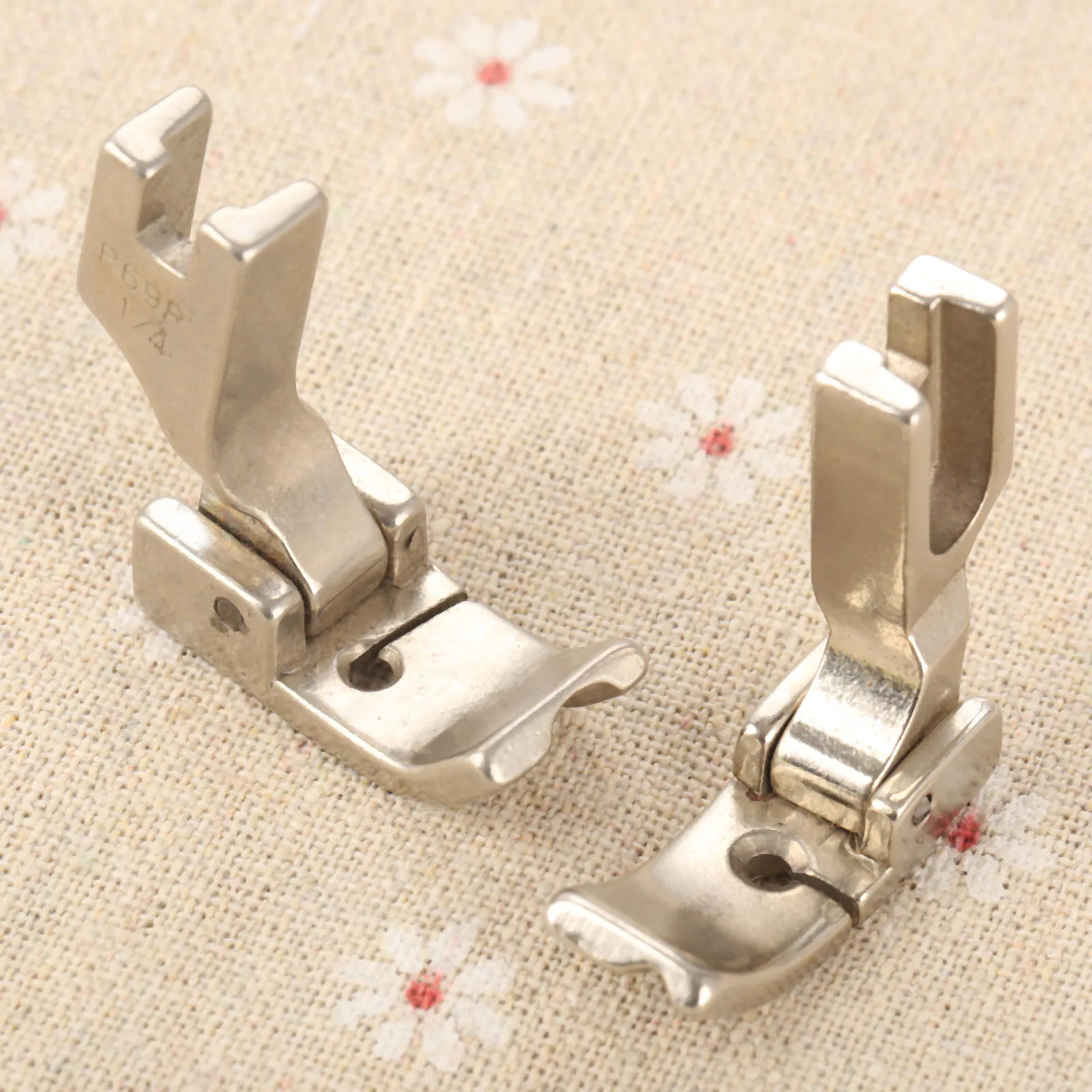 1Pc Piping Cording Foot Left /Right Side P69LH/RH 1/8 3/16 1/4 for Single Needle Flat Bed Lock Stitch Industrial Sewing Machines