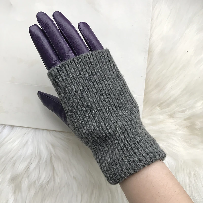 New Genuine Sheepskin Gloves Cashmere Hand Muff Women\'s Glove Cold And Wind Proof Warm And Thin Wholesale