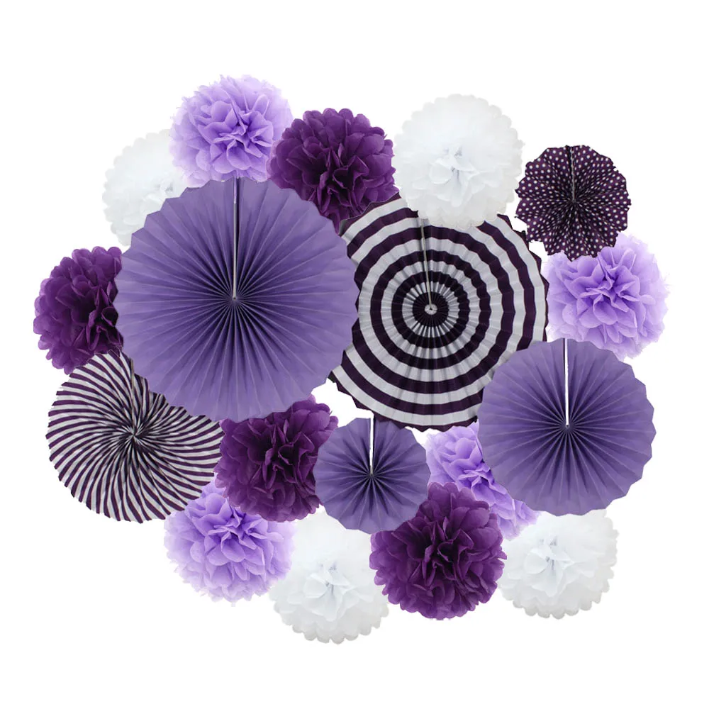 DIY-Set mit gemischten Faltfächerchen aus Papier und Pompons in Rosa-Orange für Hochzeiten, Partys, Kinder, Mädchen, Bat Mitzvah-Dekoration – Detail 13