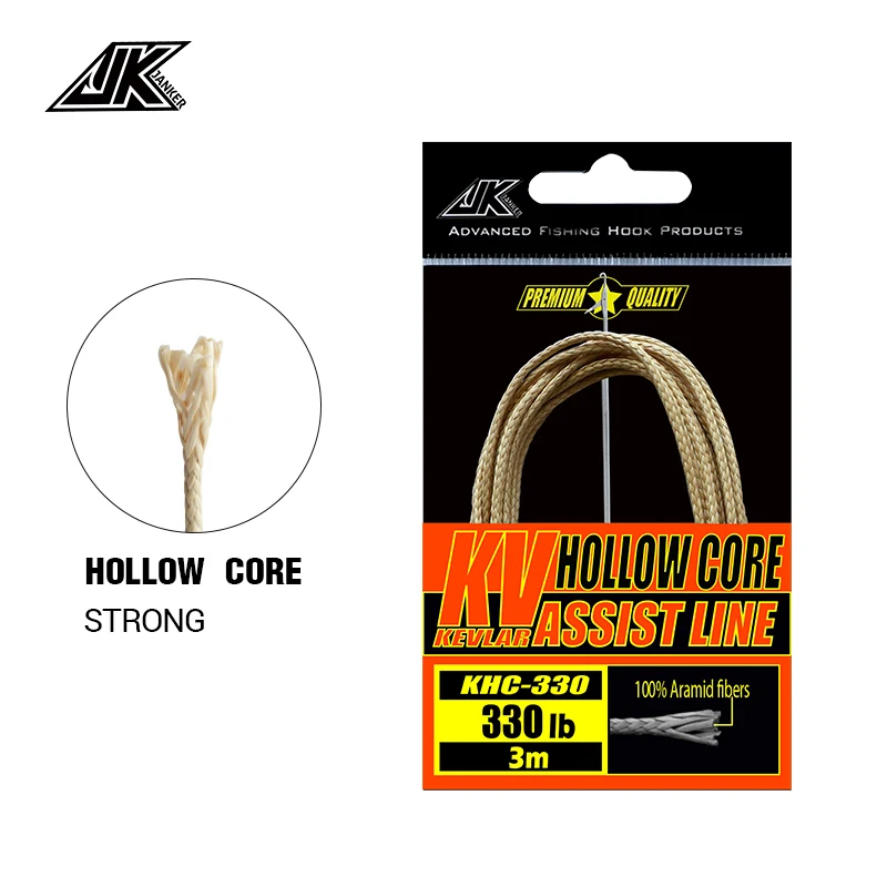 JK Línea de pesca de Kevlar trenzada – Asistencia de núcleo hueco para jigging - imagen 3