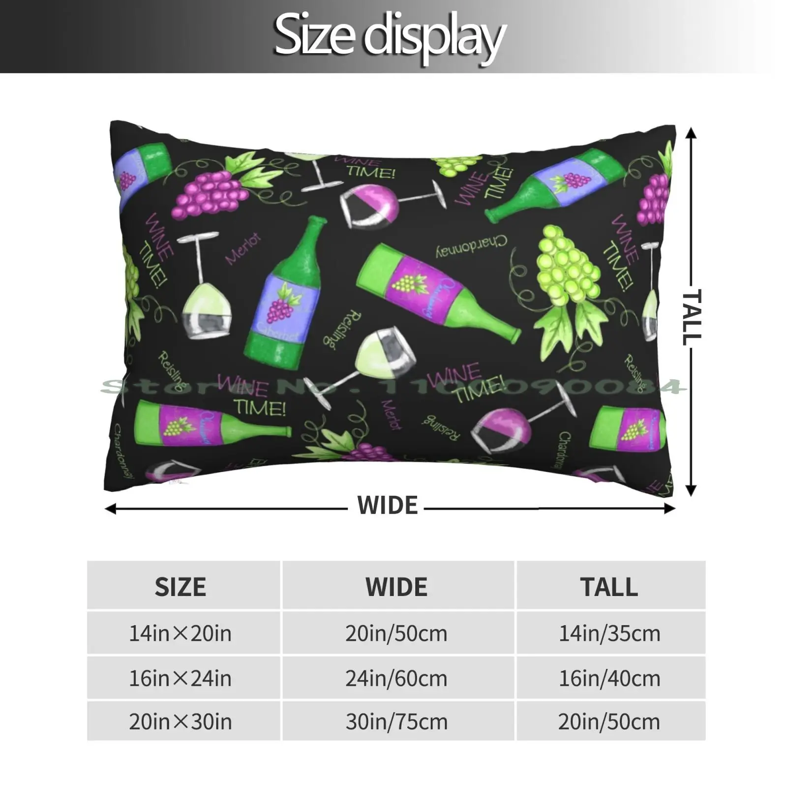 Wine Time-Glasses , Bottles & Grapes Pillow Case 20x30 50*75 Sofa Bedroom Clergy Blue Sta 2195 Template Scotland Kilt Gray