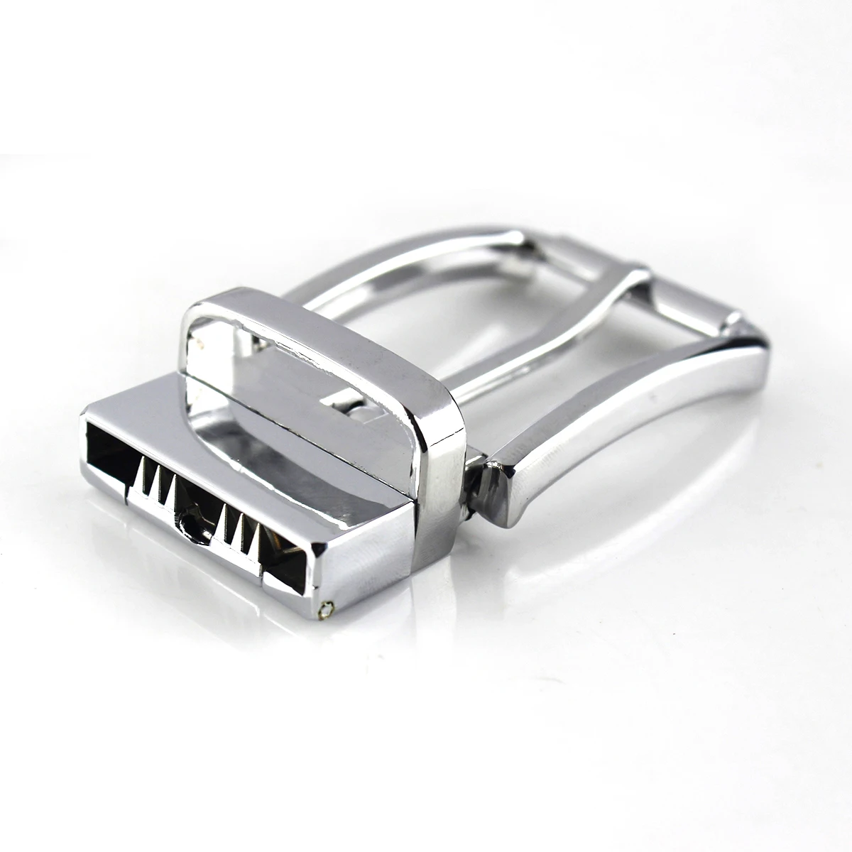 1pcs 35mm Metal Chrome Men Belt Buckle High-quality Clip Buckle Rotatable Bottom Single Pin Half Buckle Leather Craft Belt