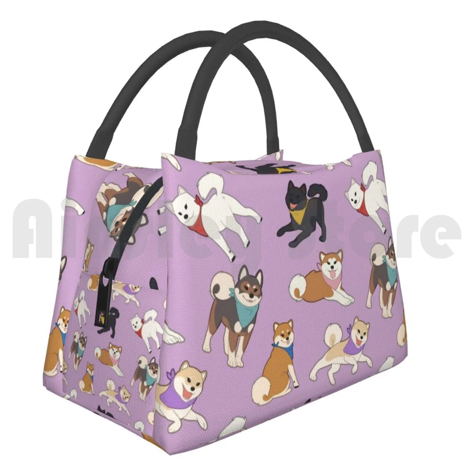 

Cooler Lunch Bag Picnic Bag Nihon Ken Pattern-Akiko Variant Nihon Ken Japanese Dog Shiba Inu Shiba Akita Inu Akita