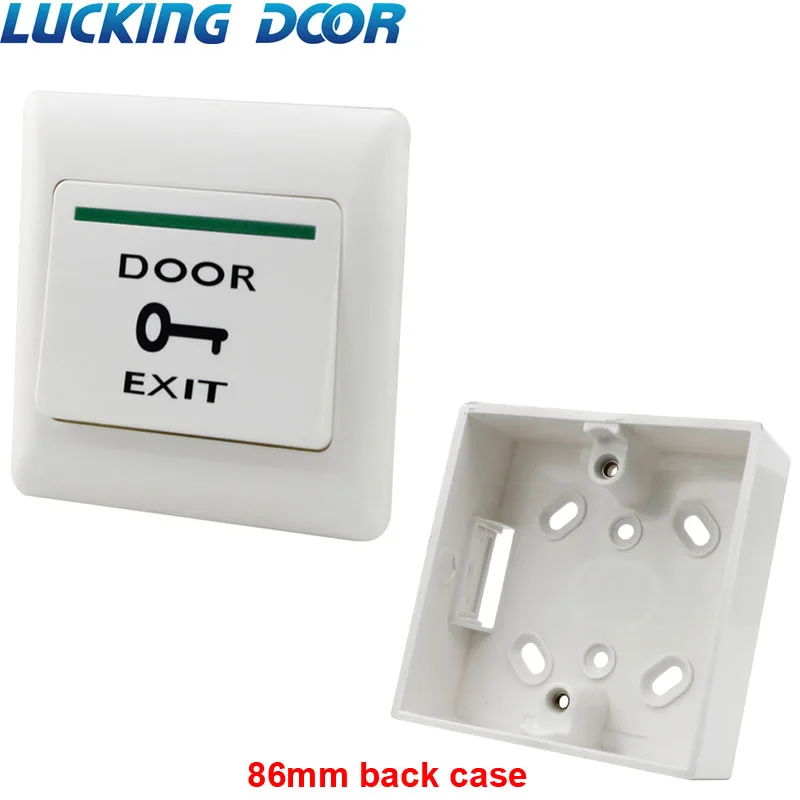 

Door Exit Button Release Push Switch for Electronic Door Lock NO COM lock Sensor Switche access push with 86mm back case