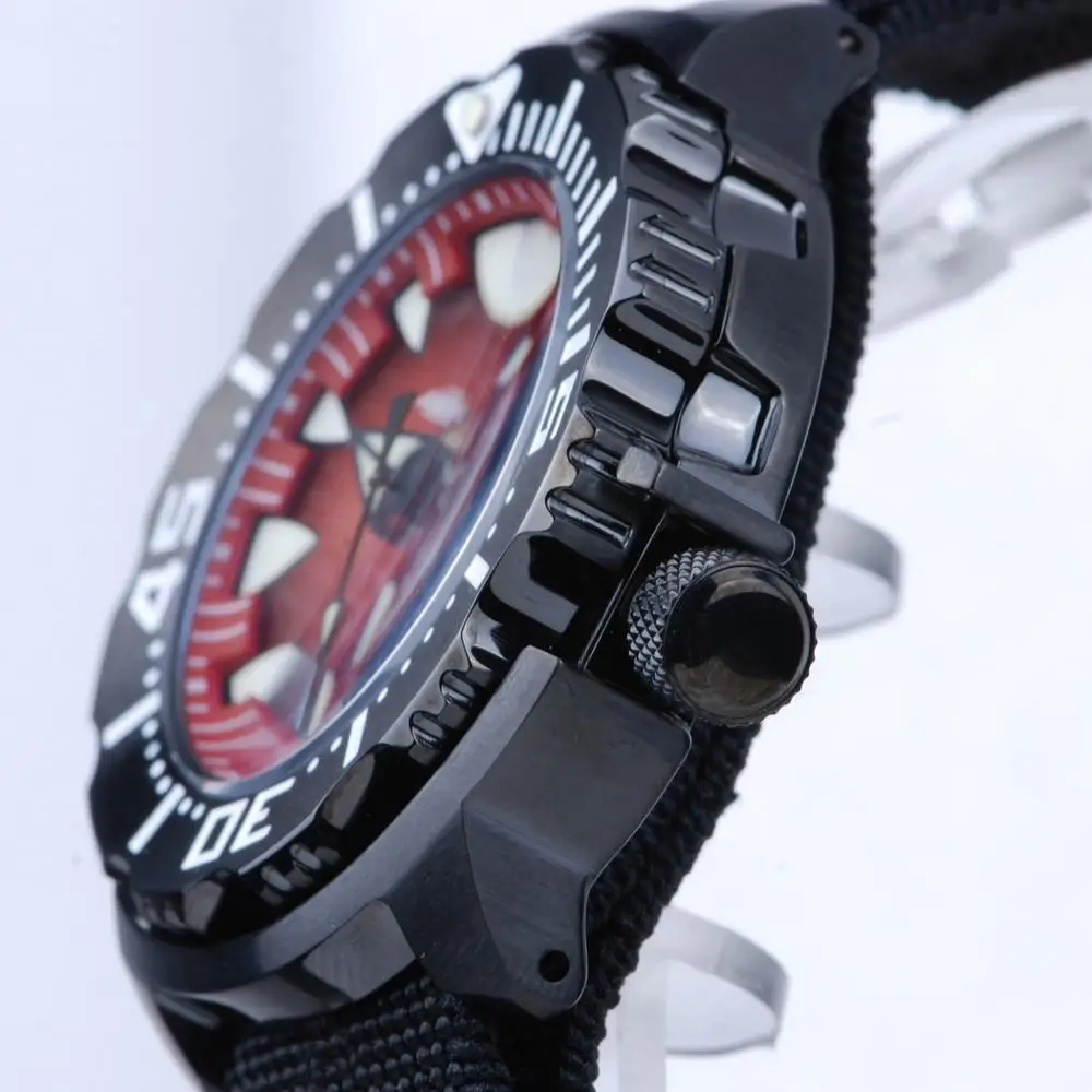 HEIMDALLR Мужские часы для дайвинга Мужские автоматические часы Спортивные 200 м Водонепроницаемые механические наручные часы C3 Светящееся сапфировое зеркало Черный