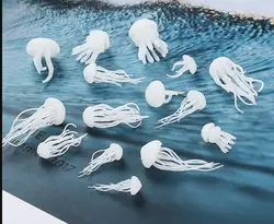 Mini 3d micro jellyfish paisagem diy artesanato artesanal resina jóias uv epoxy jewerly enchimento moldes estatuetas decoração