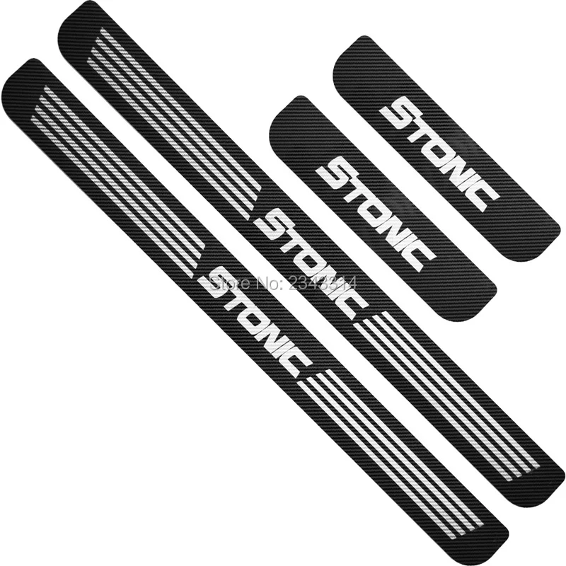 For Kia Stonic Accessory 2017-2022 2023 2024 Stainless Car Door Sill Scuff Plate Protectors Trim Guard Kick Pedal Cover Styling
