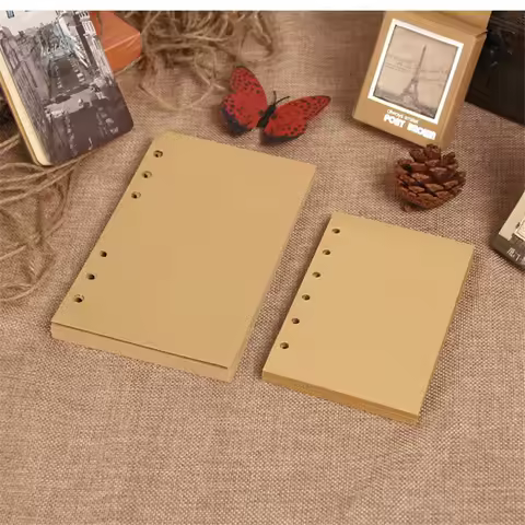 2026 Kraft Line A5 A6 Loose Leaf Notebook Refill Spiral Binder Index Paper Inner Pages Daily Planner Line Grid Blank Agenda