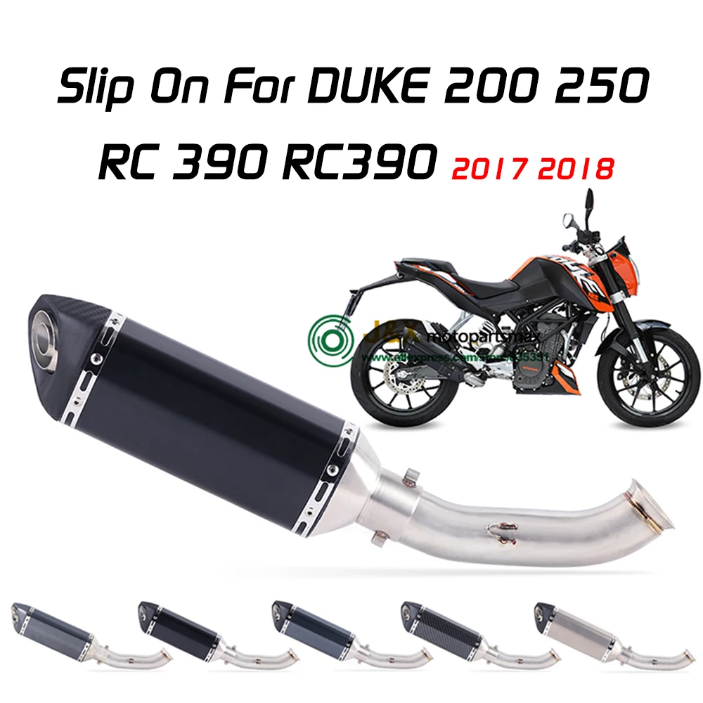 

Slip On For DUKE125 DUKE150 DUKE200 DUKE250 DUKE390 2012~2016 DUKE 150 200 250 390 Motorcycle Exhaust Full System Muffler