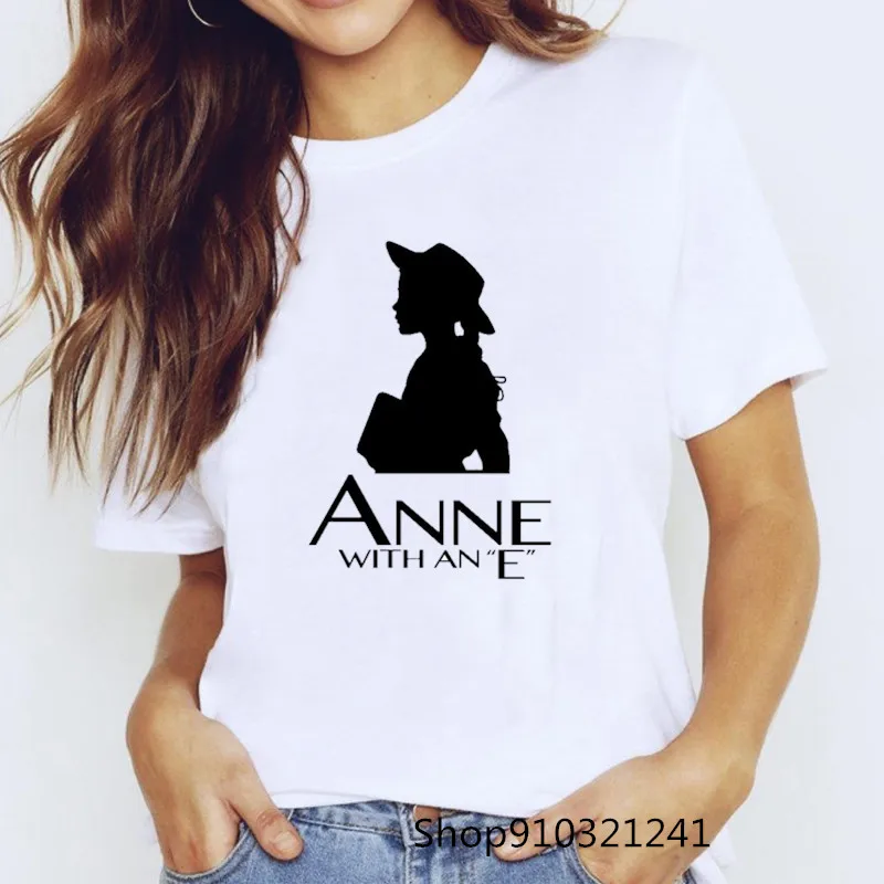 

Women's T-shirt Anne with ane Short Sleeve Harajuku Print Moive T-shirt Couple Y2k Fashion Tops Graphic Tees Dropshipping