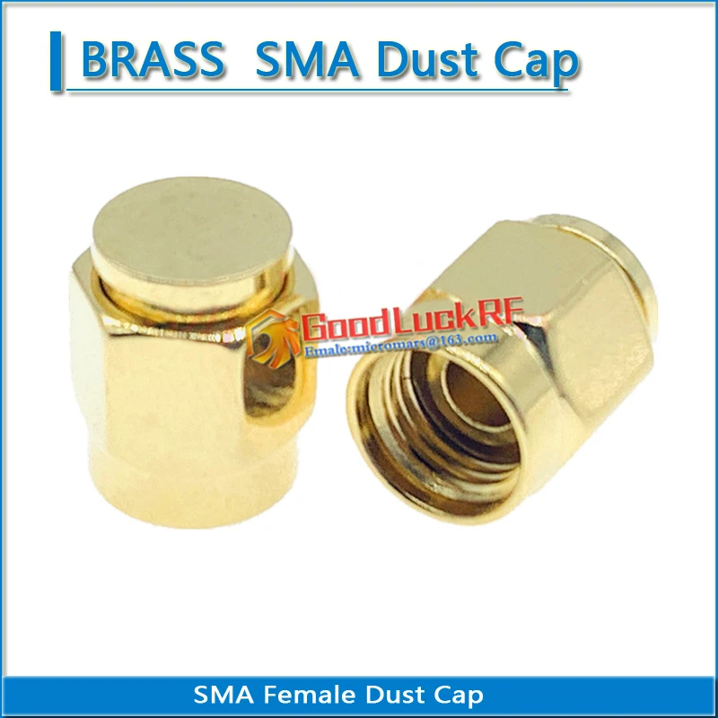 1X Pcs SMA Female Dust Cap Resistor RF coaxial Terminator Dust Cap Protective Cover Brass Adapters Gold plated