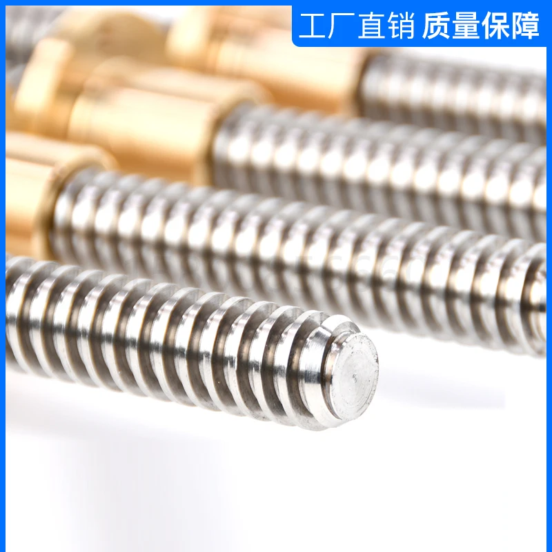 3D Printer CNC Linear Shaft T20 Trapezoidal Rod Lead Screw 20mm with Brass Nut Length 100/400/500/550mm Stepper Motor Driving