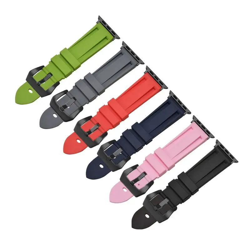 

Sport Strap For Apple Watch Band 7 6 SE 5 4 44 40mm Silicone Soft Belt Bracelet For iWatch Watchband Series 54321 38 41 42mm