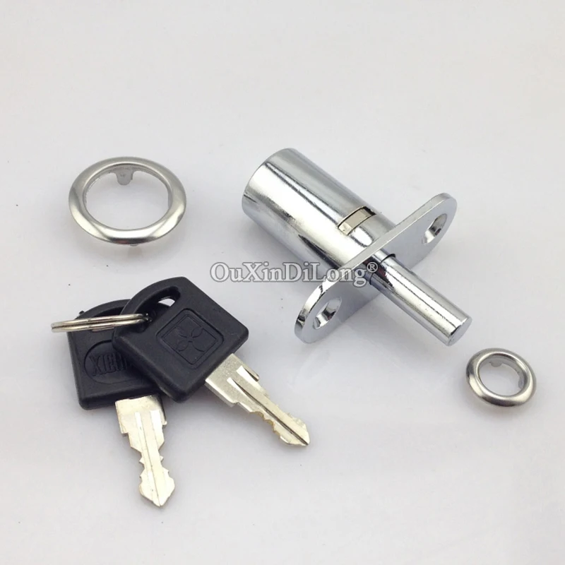 Brand New 10PCS Sliding Cabinet Door Locks Cupboard Kitchen Showcase Cabinet Push Locks Press Cam Lock + Keys