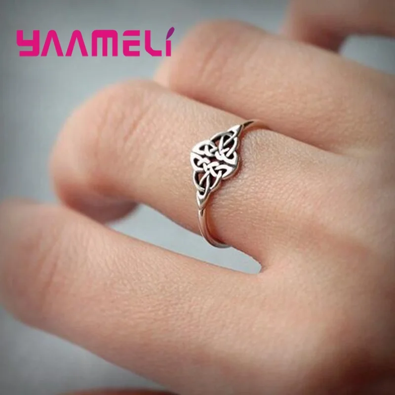 Vintage Gothic Rings For Women Party Engagement 925 Sterling Silver Fashion Hip Hop Jewelry Wholesale