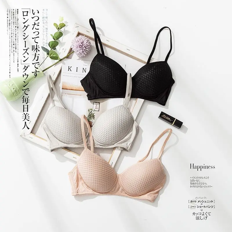 

Birdsky, 2pcs 100% natural mulberry pure silk Women bra push up top thin breast bras wire rimless mesh for summer,3 colors.OR-58