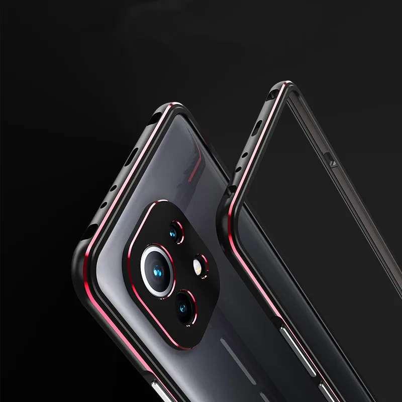 For Xiaomi Mi 11/11 Pro/ 11 Ultra Aluminum metal bumper Frame Slim Cover phone case+ carmera Protector Simply
