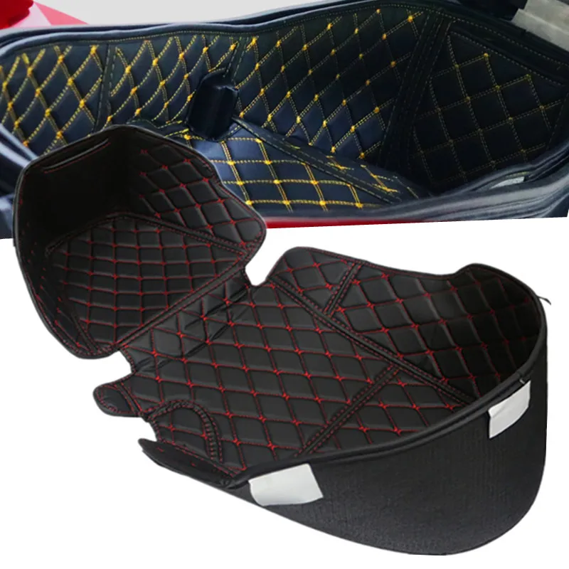 

For YAMAHA XMAX300 Xmax300 2013-2020 2018 2019 Motorcycle CNC Rear Trunk Cargo Liner Protector PU Leather Seat Bucket Pad