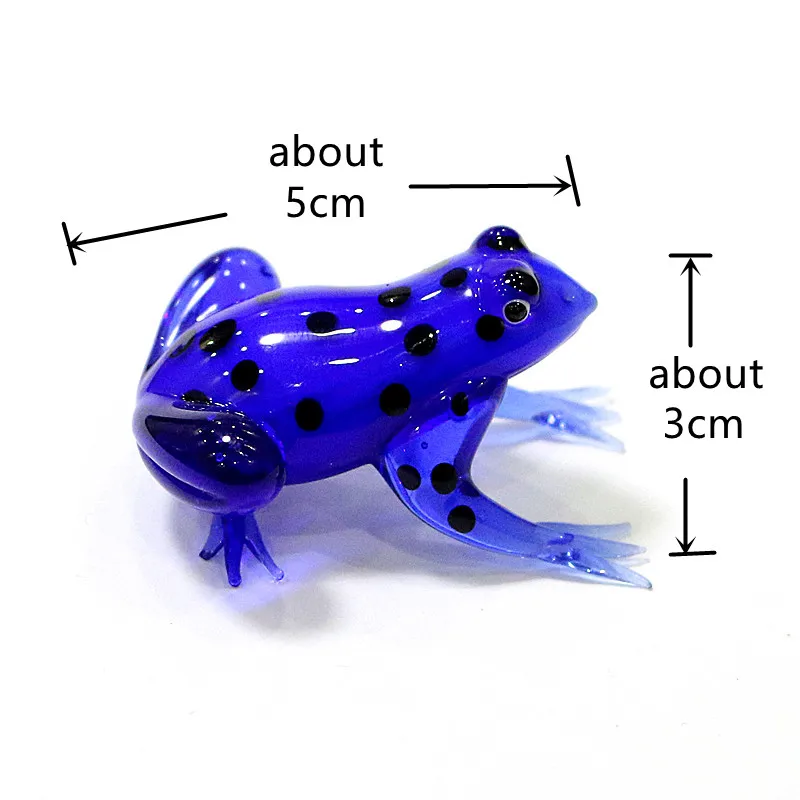 Different Styles Cute Animal Mini Figurines Murano Glass Frog Ornaments Collection 2022 New Year Party Gifts For Kids Home Decor