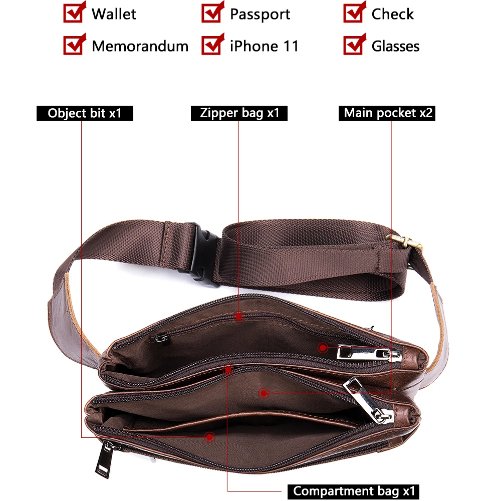 Imagem -06 - Mva-bolsa de Cintura de Couro Masculino Bolsa de Viagem Cinto Casual Malas Quadril Malas Fanny Pack Masculino