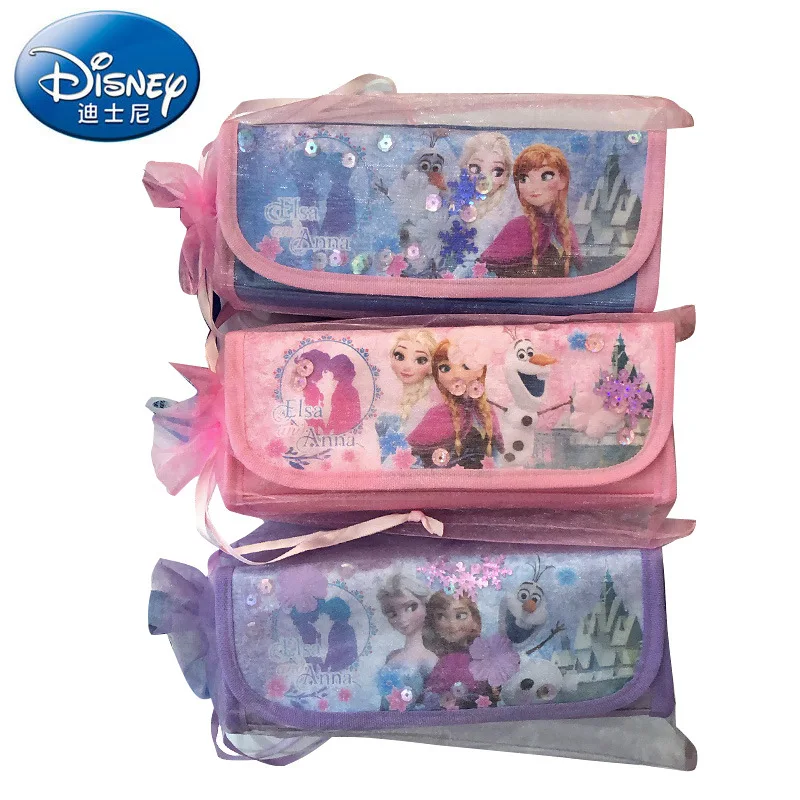 Imagem -04 - Disney Princess Cartoon Caixa de Lápis Aprendizagem Papelaria Criativo Grande Capacidade Bolsa de Armazenamento Bonito Bolsa Escolar Suprimentos Presente