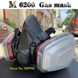 new M6200 Respirator gas mask black Silica gel Multifunction Protective mask against Spray paint pesticide Work safety mask