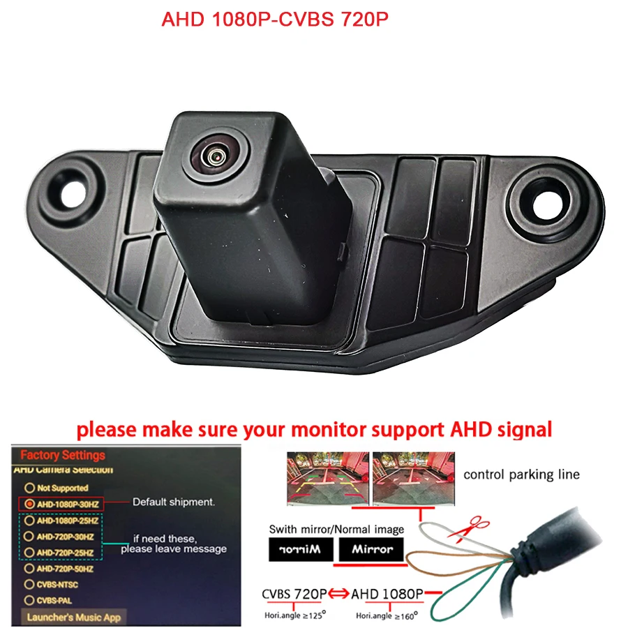 AHD 1920*1080P car rear camera backup for Toyota Land Cruiser Prado 2010 2014 Asia reversing HD camera Dynamic trajectory Tracks