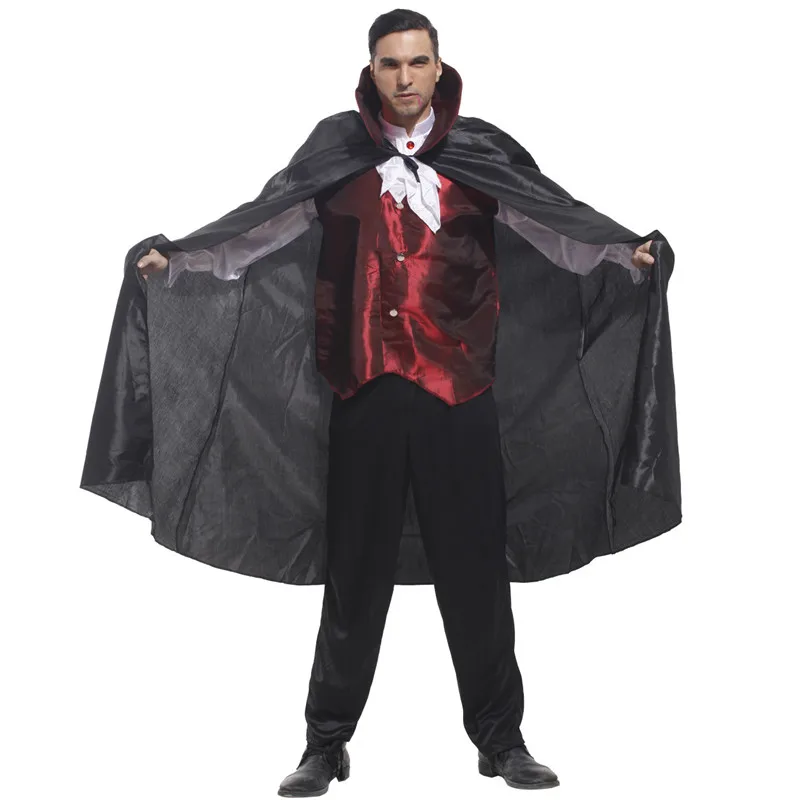 Man Halloween Vampier Kostuums Volwassen Dracula Enge Cosplay Purim Carnaval Parade Maskerade Nachtclub Bar Rollenspel Feestjurk