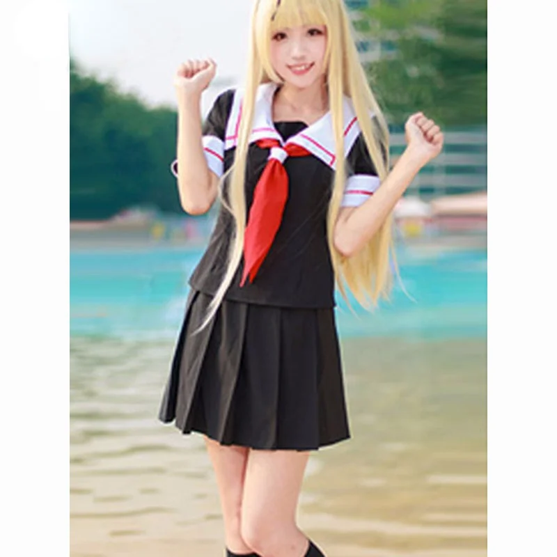 

Anime Kantai Collection KanColle Yuudachi Poi Cosplay Costume School Uniform Customize Size