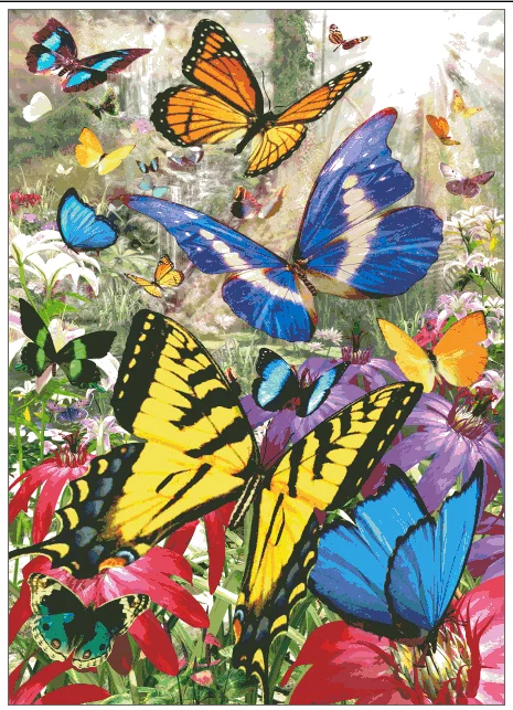 

Tropical Butterfly Top Quality Cross Stitch Kits 14CT Unprinted Crafts Sewing kit Embroidered Art Handmade Home Decor