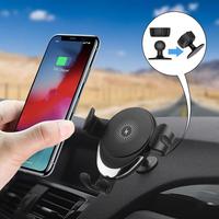 15W 10W Auto Gravity Car Mount Wireless Charger Qi Fast Charging Phone Holder For 4-6.5 Inch Phones Wireless Charger And Bracket