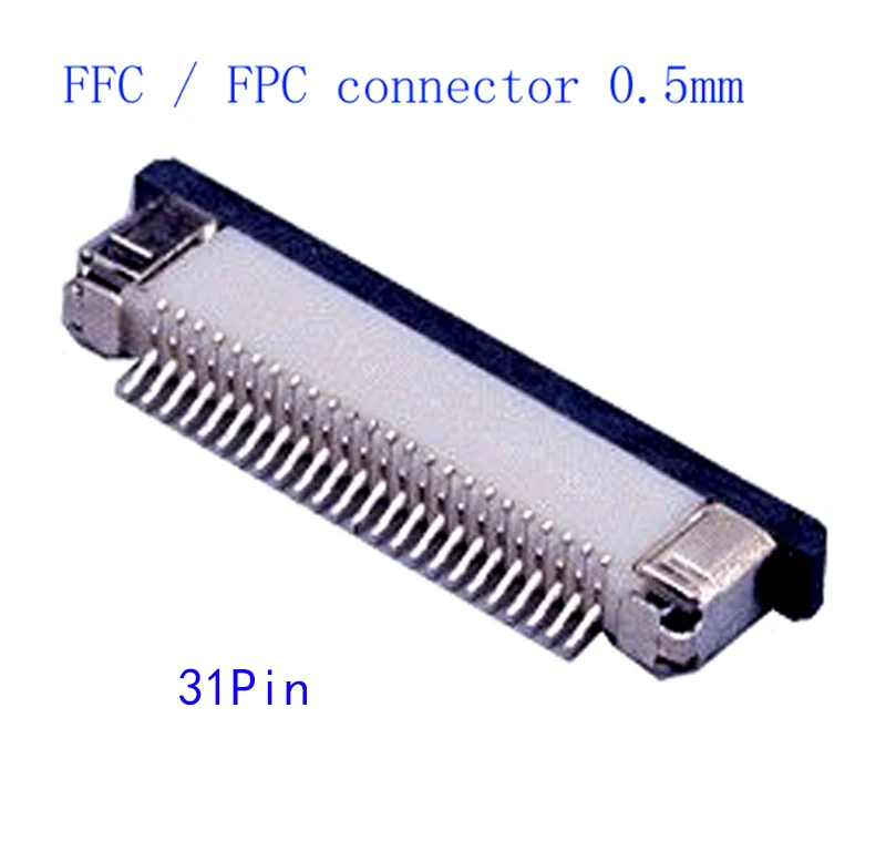 

100pcs FFC/FPC connector 0.5mm 31Pin Drawer Type Ribbon Flat Connector Upper/Lower Contactor