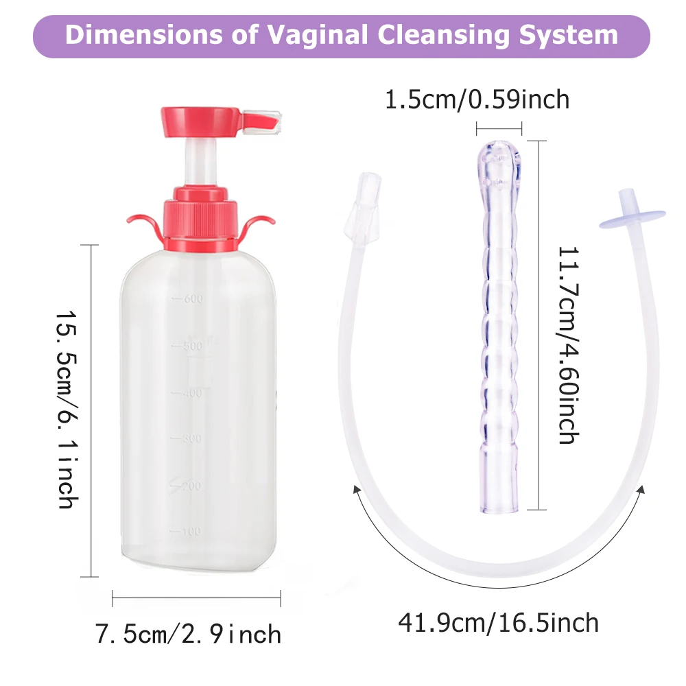 1PCS 600ML Rectal Syringe Clean Stream Anal Douche Enema Colon Cleaner Kit For Women Vaginal Clearner Anal Douche Enema Tool