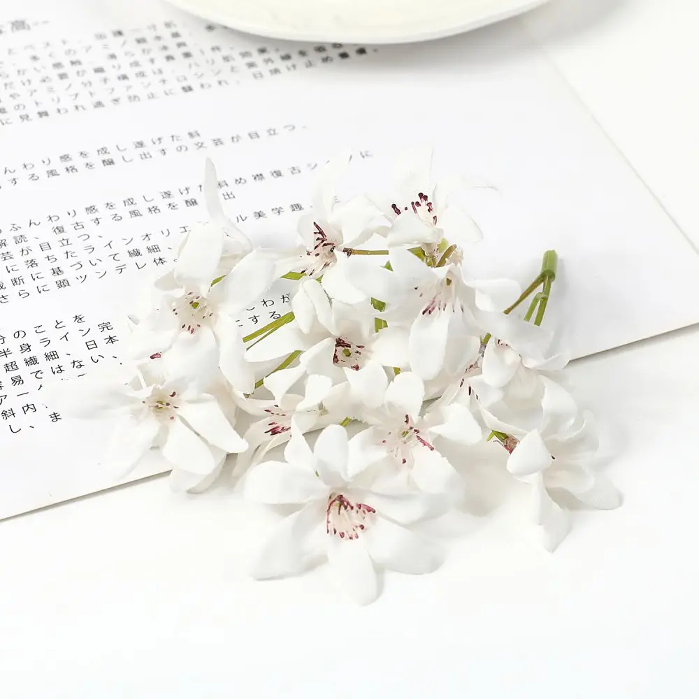 20PCs Seide Künstliche Orchidee Blumen Kopf Gefälschte Blumen Für Home Zimmer Hochzeit Dekoration DIY Vasen Girlande Geschenke Zubehör – Detail 17