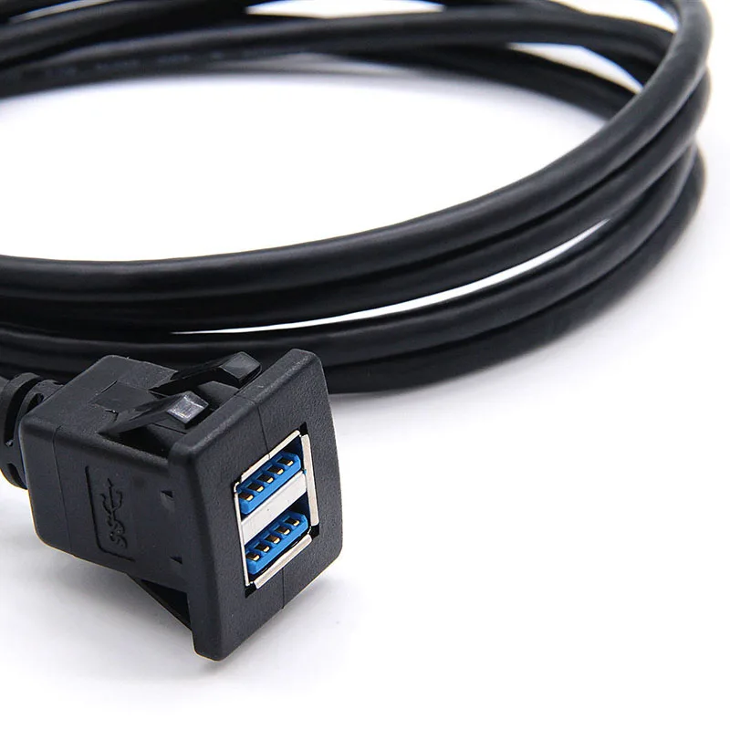 كابل usb 3.0 و USB2.0 مزدوج ، كابل تركيب لوحة القيادة ، معزول ، ذكر إلى أنثى ، 1 متر/2 متر