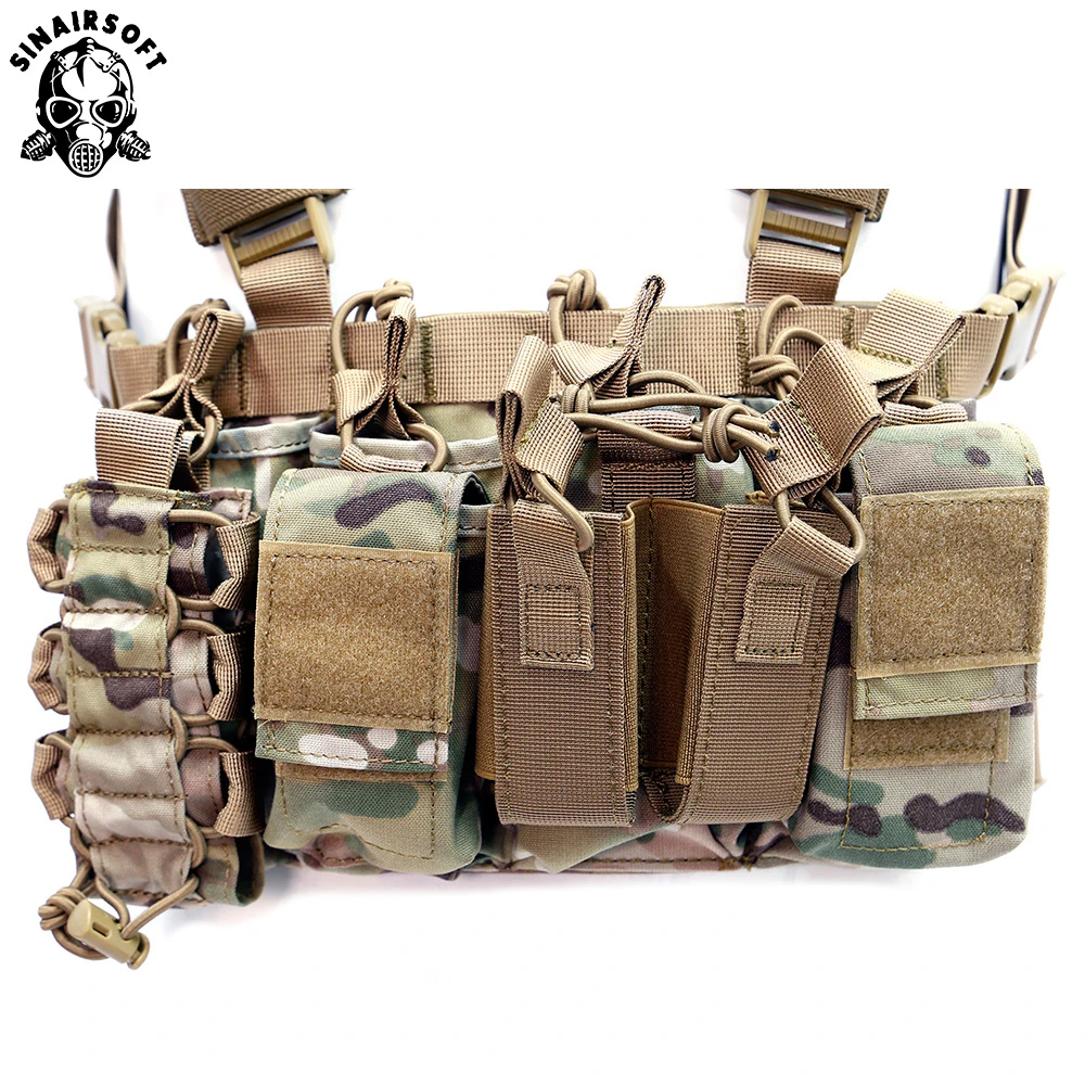 Combat Paintball Multi-pocket Tactical Equipment  Gear Hunting Vest Chest Rig Battlefield Outdoor Camping Hiking USMC