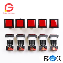 Pulsador Cuadrado Iluminado con Lámparas LED, Mame Jamma Projects, Arcade Video Machine, 5V, 33mm, 10 por