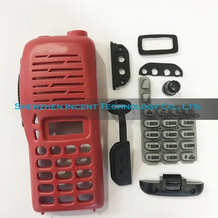 VOIONAIR 2sets/lot Red Front Outer Case Housing Cover Shell for ICOM IC-V8 Two Way Radio With Accessory