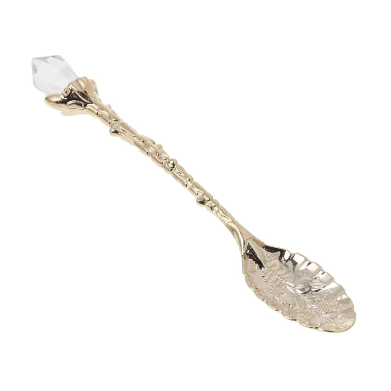 Горячие королевские Роскошные винтажные дворцовые резные чайные мини-ложки для мороженого, оптовые продажи и Прямая поставка