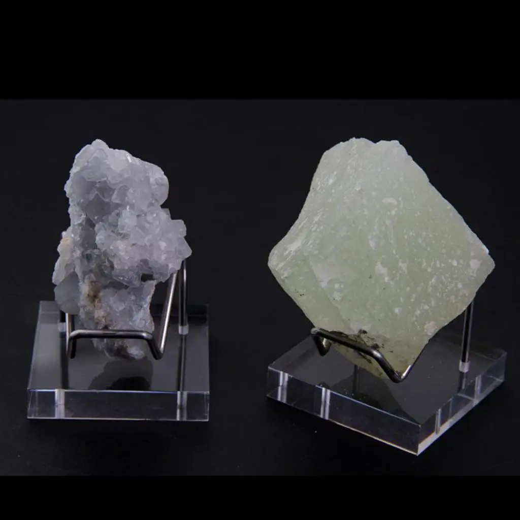 Staffa in metallo Base acrilica supporto per espositore minerale per minerali di cristallo minerali agata rocce pietre collezionabili decorazioni per la casa