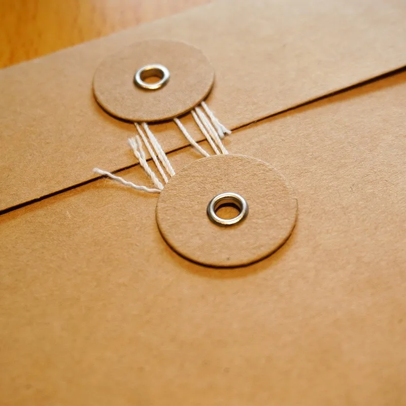 10Pcs 11*17cm buckle envelope Hemp Rope Buckle Cowhide Vintage Envelopes Office School Supply Letter Blank Kraft Paper