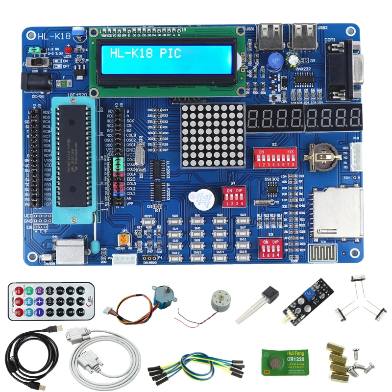 PIC16F877A Development Board PIC Microcontroller Learning Board With kit2 emulator PIC development board kit