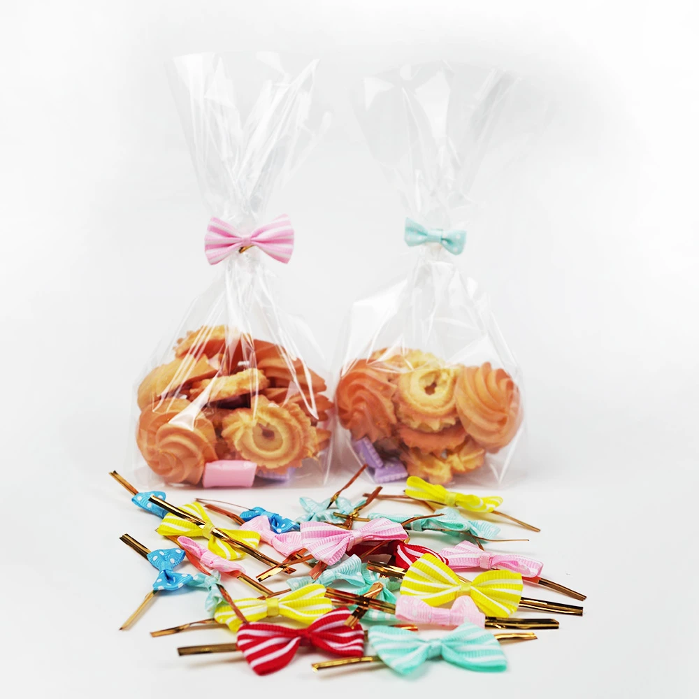 Fliege Verpackung Goldfaden Bogen Knoten Bindung Süßigkeiten Keks Verpackung Tasche Befestigung Siegel Krawatte Geschenk box Dekoration Lieferungen – Detail 6