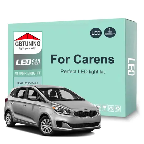 KIA Carens Rondo 용 LED 인테리어 전구 키트 1999-2013 2014 2015 2016 2017 2018 2019 자동차지도 돔 트렁크 독서 램프 Canbus