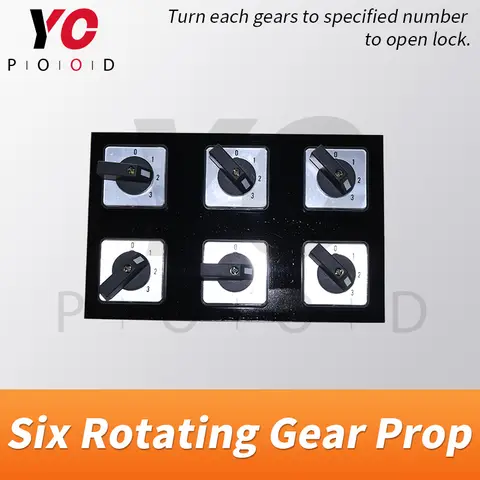 탈출 방 소품 회전 기어 소품, 각 기어 지정 번호 회전, 게임방 잠금 장치 열기