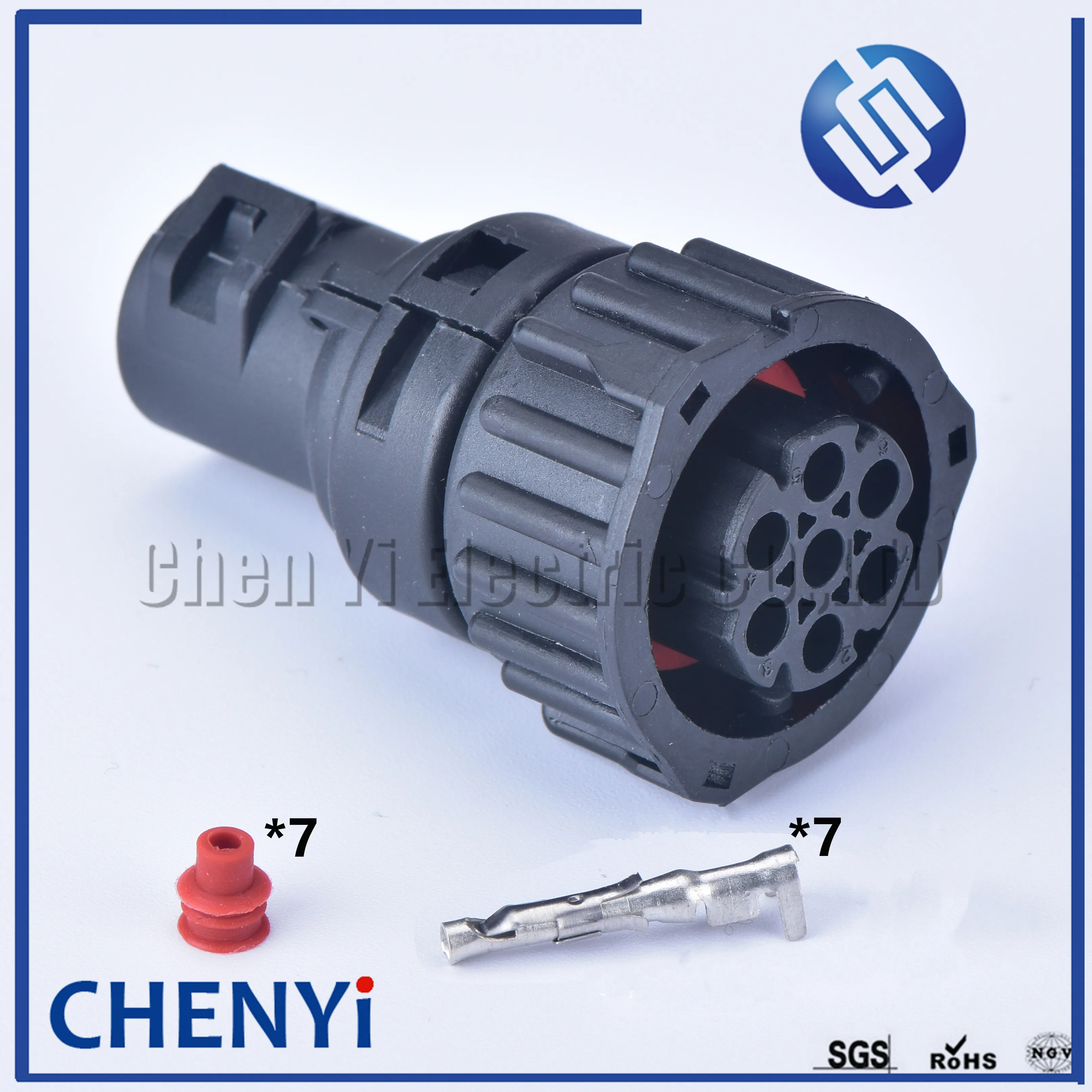 1set 7 Pin 1.5MM BU-STE KPL CIRCULAR DIN HOUSINGS Female Connector 968421-1 967650-1with cable Sheath 965786-1/965783-1