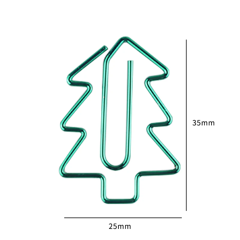 Tree Paper Clip Color Plated Pin Shape Pin Boxed Metal Clip Paper Clip Papel Paperclip Paper Clips Decorative Clipes